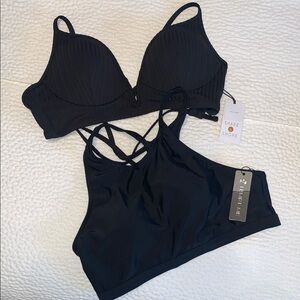 Shade & Shore Black Bikini Tops
